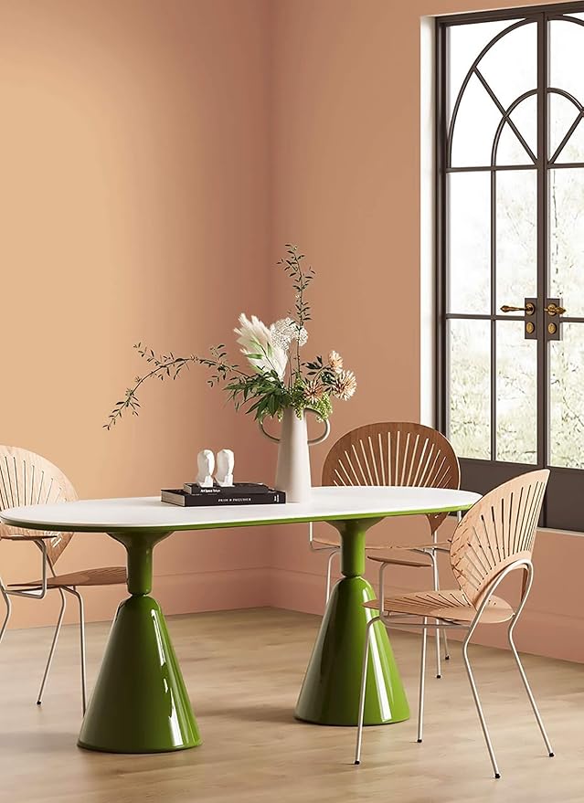 Dimoon 118''x17.7'' Orange Peel and Stick Wallpaper Contact Paper Modern Self Adhesive Wall Paper Removable Renter Friendly Textured Solid Color Shelf Cabinet Vinyl Roll (118''x17.7'',Coral Orange)-VerdiqueGarden