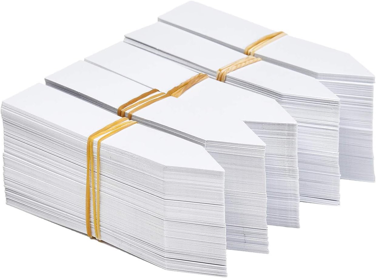 1000 Pcs 4 Inch Plastic Plant Nursery Garden Labels Waterproof Pot Markers Garden Stake Tags, White-VerdiqueGarden