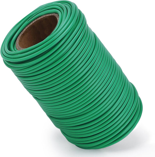 130 Feet Soft Plant Tie Green Twist Garden Ties for Plants Gardening Home Office Organization TPR Garden Ties Supplies with 2.5mm Diameter-VerdiqueGarden
