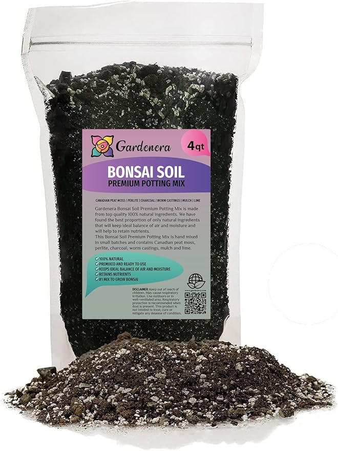 Professional Potting Mix for Bonsai Trees - Nutrient-Rich Blend for Vibrant Bonsai Trees - 4 Quart-VerdiqueGarden