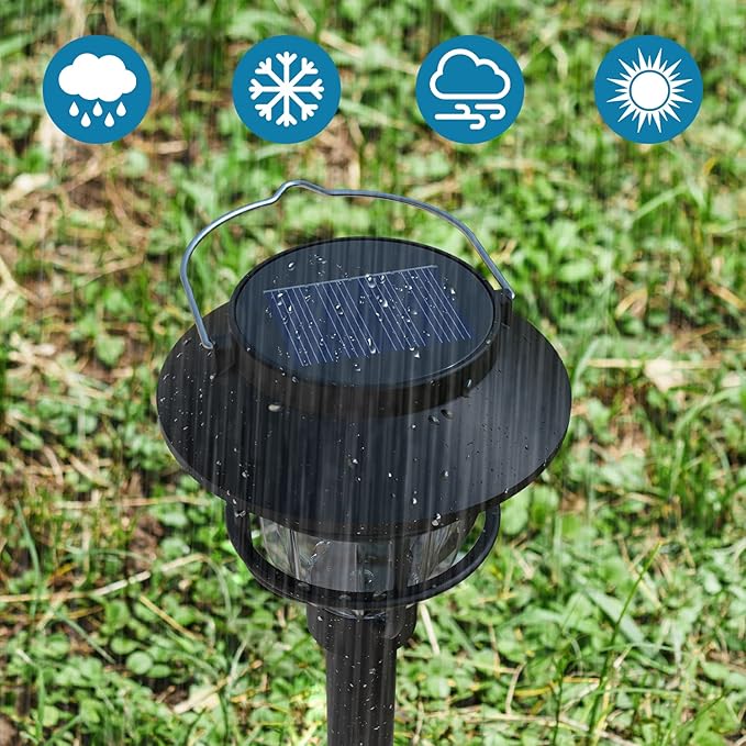 10 Pack Solar Pathway Lights Outdoor - Bright Solar Powered Garden Lights with Warm White LED, Auto On/Off Waterproof Path Lights Decorative, Landscape Lighting for Yard Patio Walkway Driveway-VerdiqueGarden
