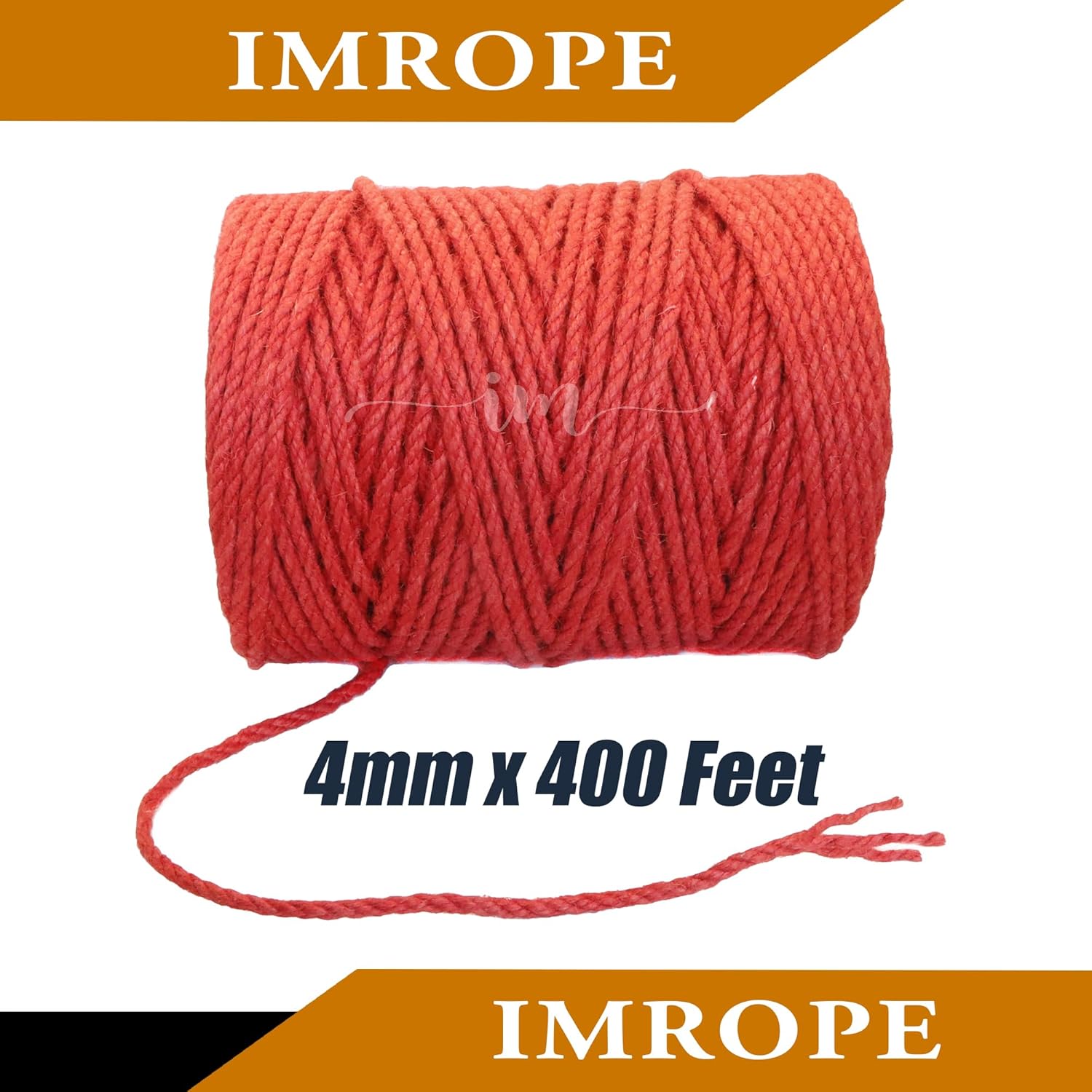 4mm x 400 Feet Red Jute Rope, Twine for Gardening Tomato Climbing Plant Tie Floristry Crafts Gift Wrapping Packing Decor-VerdiqueGarden