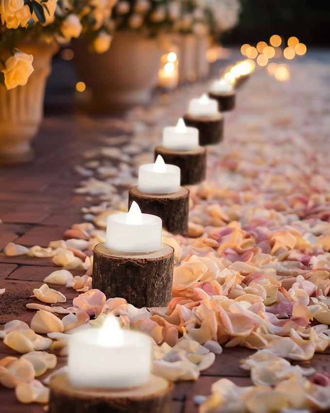 BEICHI Flameless Candles, 24Pack Battery Operated Candles, LED Tea Lights Candles Battery Operated, Flickering Fake Candles for Wedding Halloween Christmas Diwali- Pure White Light-VerdiqueGarden