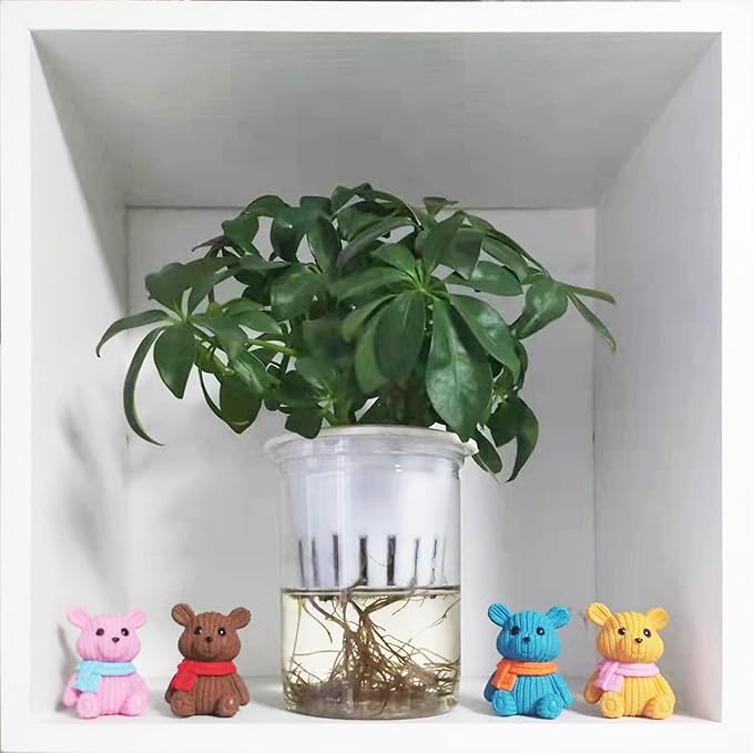 8Pcs Mini Resin Teddy Bear Figurines Cute Scarf Bears Desktop Ornaments Car Interior Decoration Garden FigurinesTiny Bear Statues Animals Sculpture Micro Landscape-VerdiqueGarden