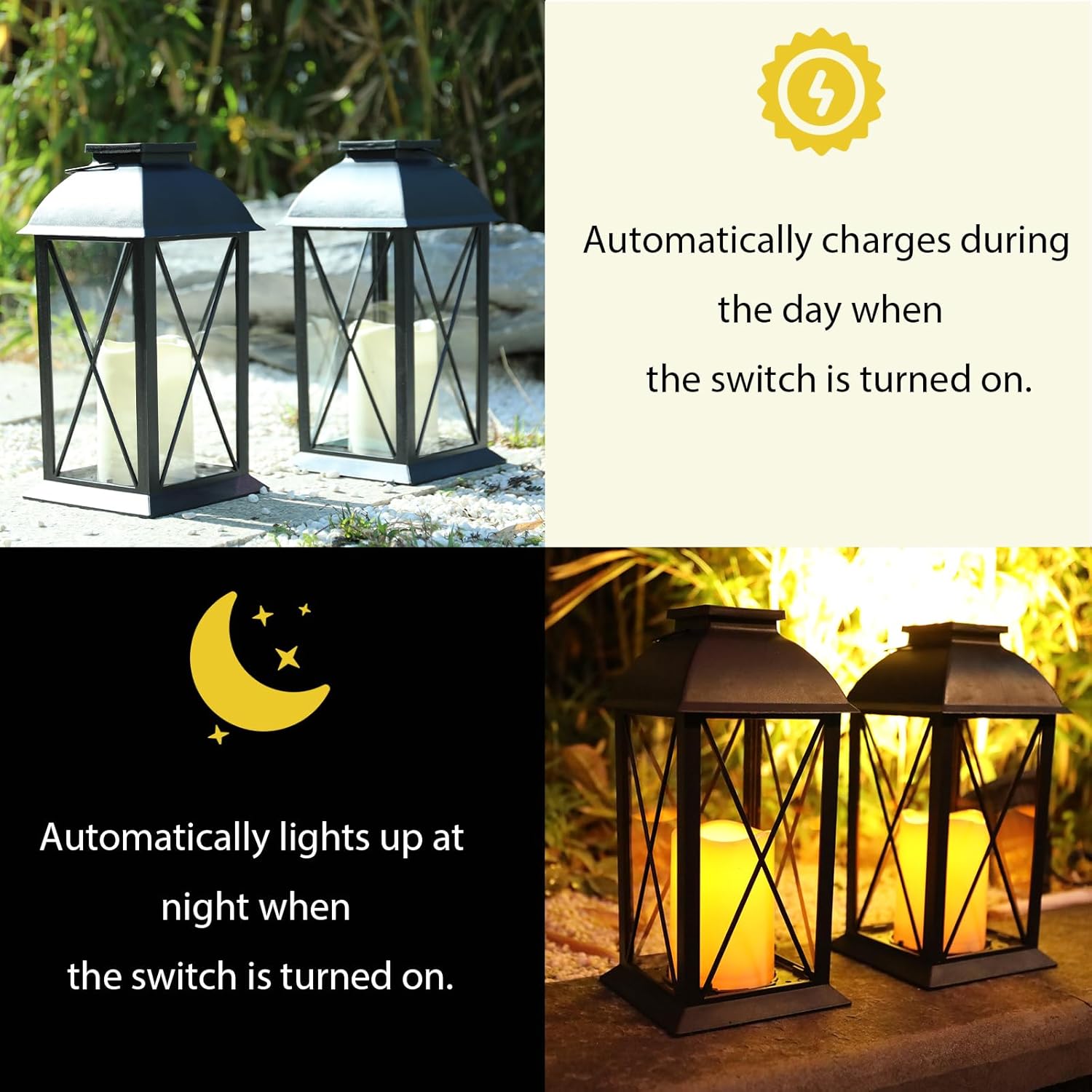 Afirst Solar Lantern Outdoor, 2 Pack Hanging Decorative Outdoor Lights Waterproof Umbrella Lights for Patio Garden, Table,Party Decor-VerdiqueGarden