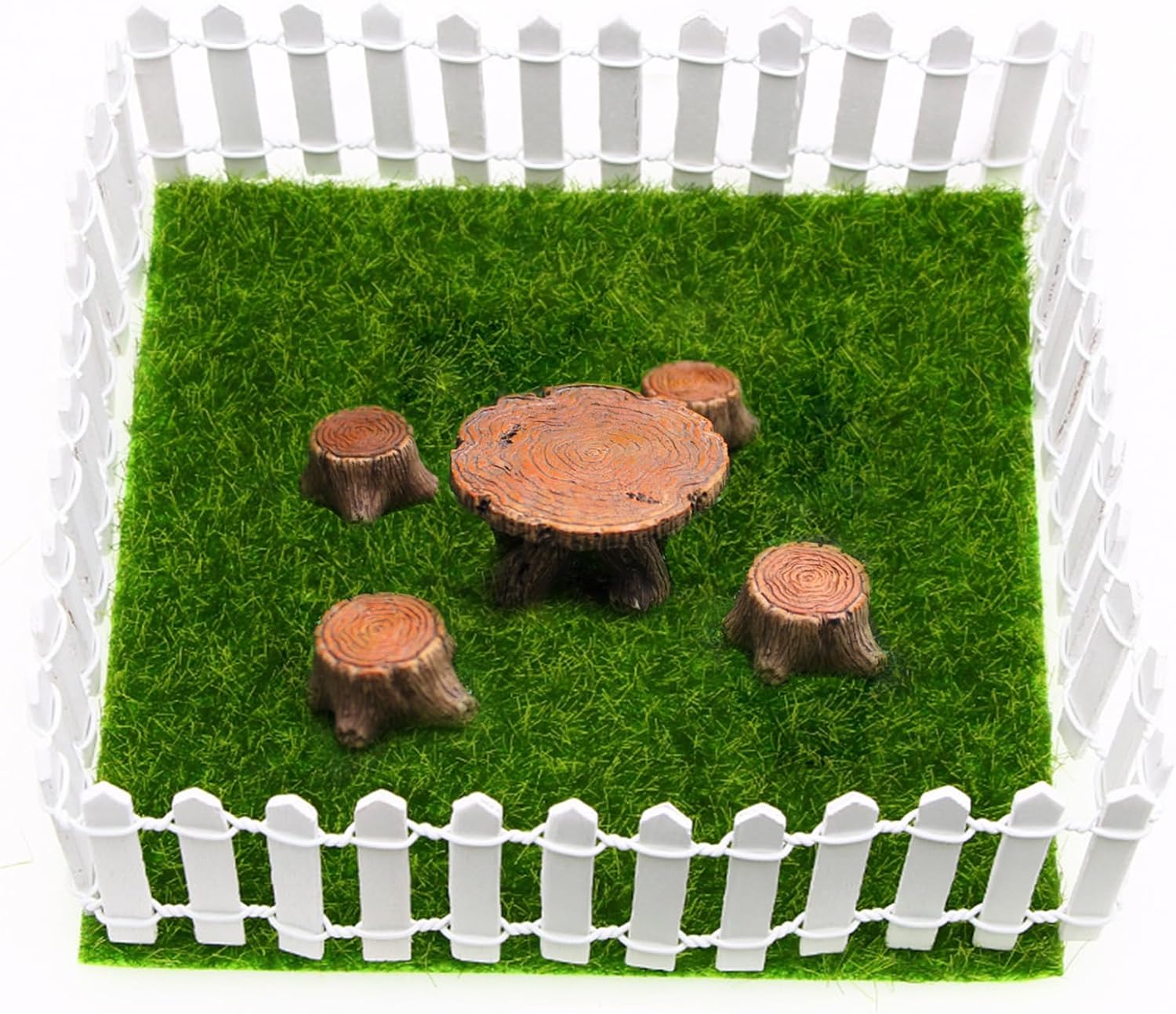 35 Inches Mini Fairy Garden Fence DIY Small Wood Decorative Picket Fence Micro Landscape Miniature Ornaments for Dollhouse, Crafts, Diorama Project, Plant Pot, White-VerdiqueGarden