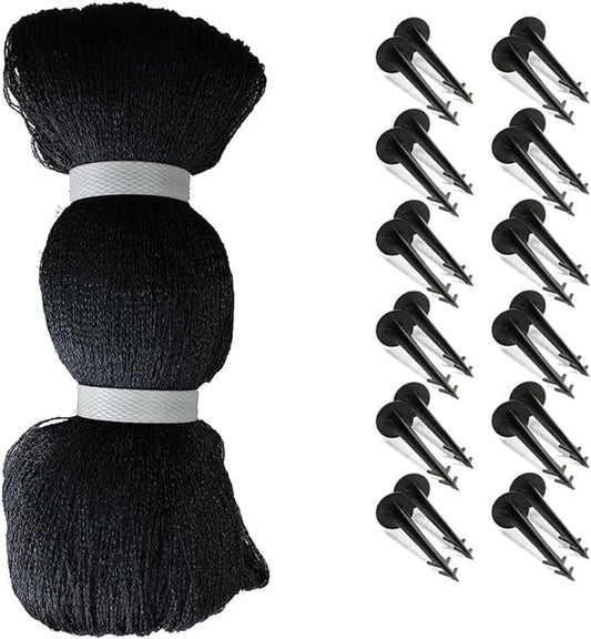 Rainleaf Pond Netting, 28' x 30' Pond Net Cover, Koi Pond Netting for Leaves, Heavy Duty Koi Pond Net Protecting Koi Fish from Herons, Stakes Included, Snare Nets-VerdiqueGarden