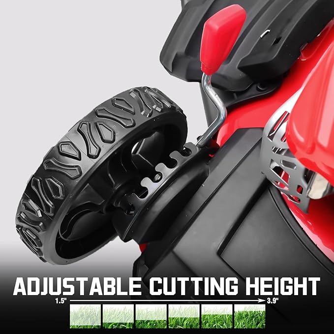 PowerSmart Lawn Mower Gas Powered, 18-Inch 144cc Engine 3-in-1 Walk-Behind Push Lawn Mower, Oil Included-VerdiqueGarden