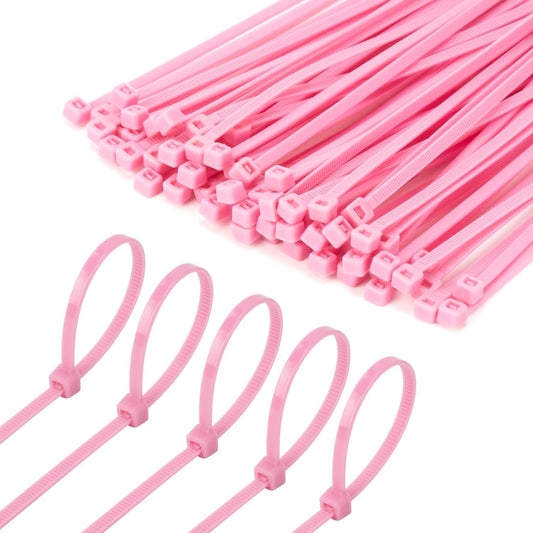 6 Inch Pink Zip Tie 1000 PCS, 18 Lbs - Small to Medium Zip Tie, Nylon PA66 UV Resistant Cable Tie for Indoor and Outdoor Use - Ideal for bundling and securing objects-VerdiqueGarden