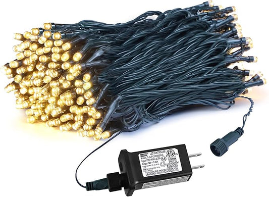 weillsnow 66 FT 200 LED Warm White Christmas Lights,Plug in Waterproof String Lights,8 Lighting Modes with Memory for Outdoor Indoor Garden Tree Christmas Party Decorations(Warm White)-VerdiqueGarden