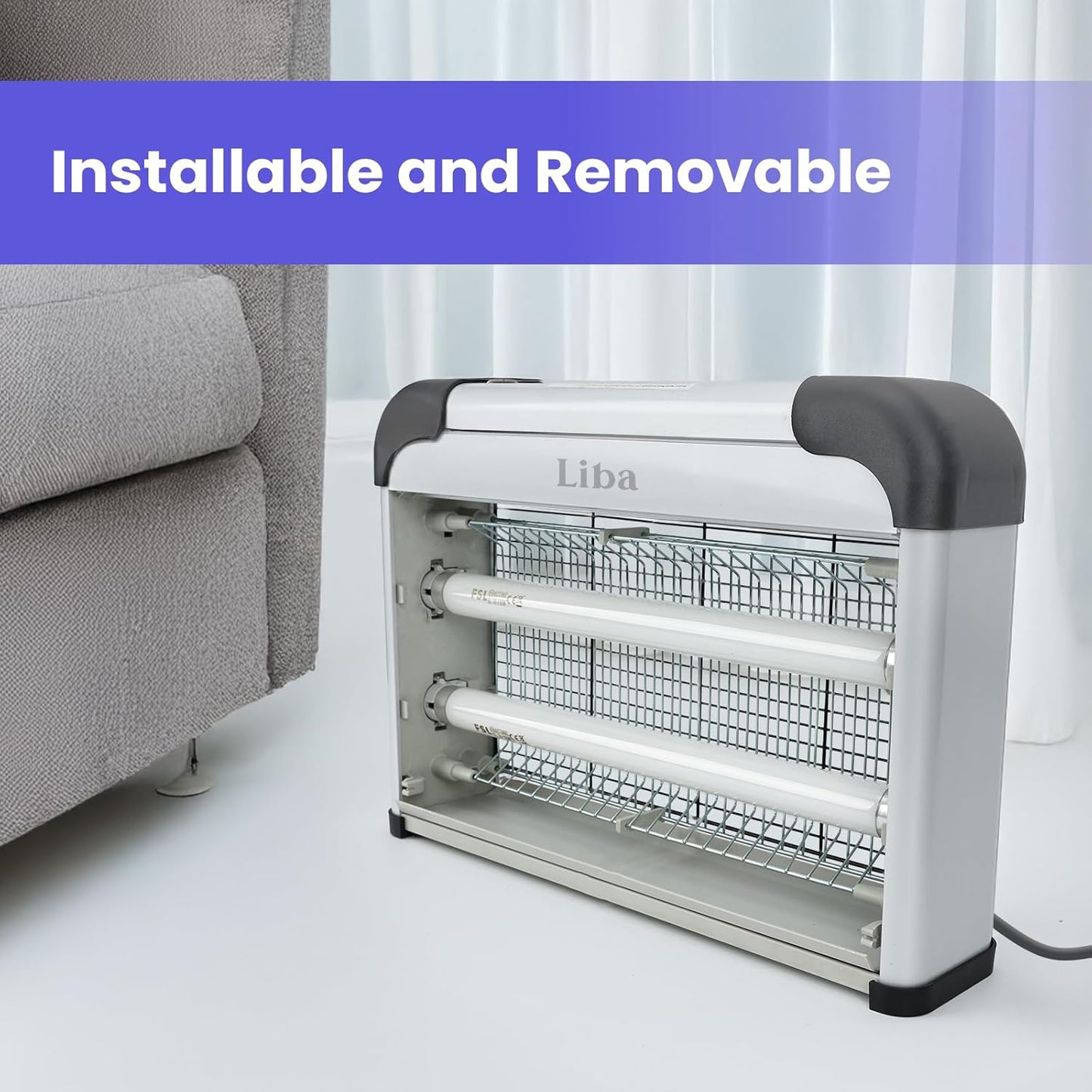 LiBa Bug Zapper Replacement UV Lamp Bulb - 10W Light Tubes, Compatible with 20W Indoor Electronic Mosquito Lamp, Suitable for LiBa Indoor Mosquito Zapper-VerdiqueGarden