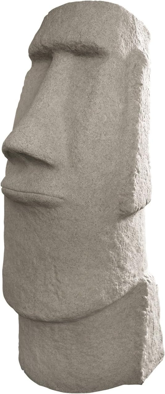 EMSCO Group Easter Island Head Statue – Natural Granite Appearance – Made of Resin – Lightweight – 28” Height-VerdiqueGarden