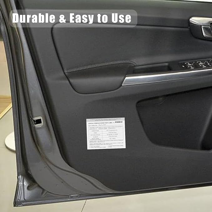 Goldenfox DOT Inspection Forms and Stickers. 10-Pack,3-Ply Carbonless Annual Vehicle Inspection Report Form(8.5" x 11.75") with 2-Ply Vinyl White Interior Inspection Label(5"x4")-VerdiqueGarden