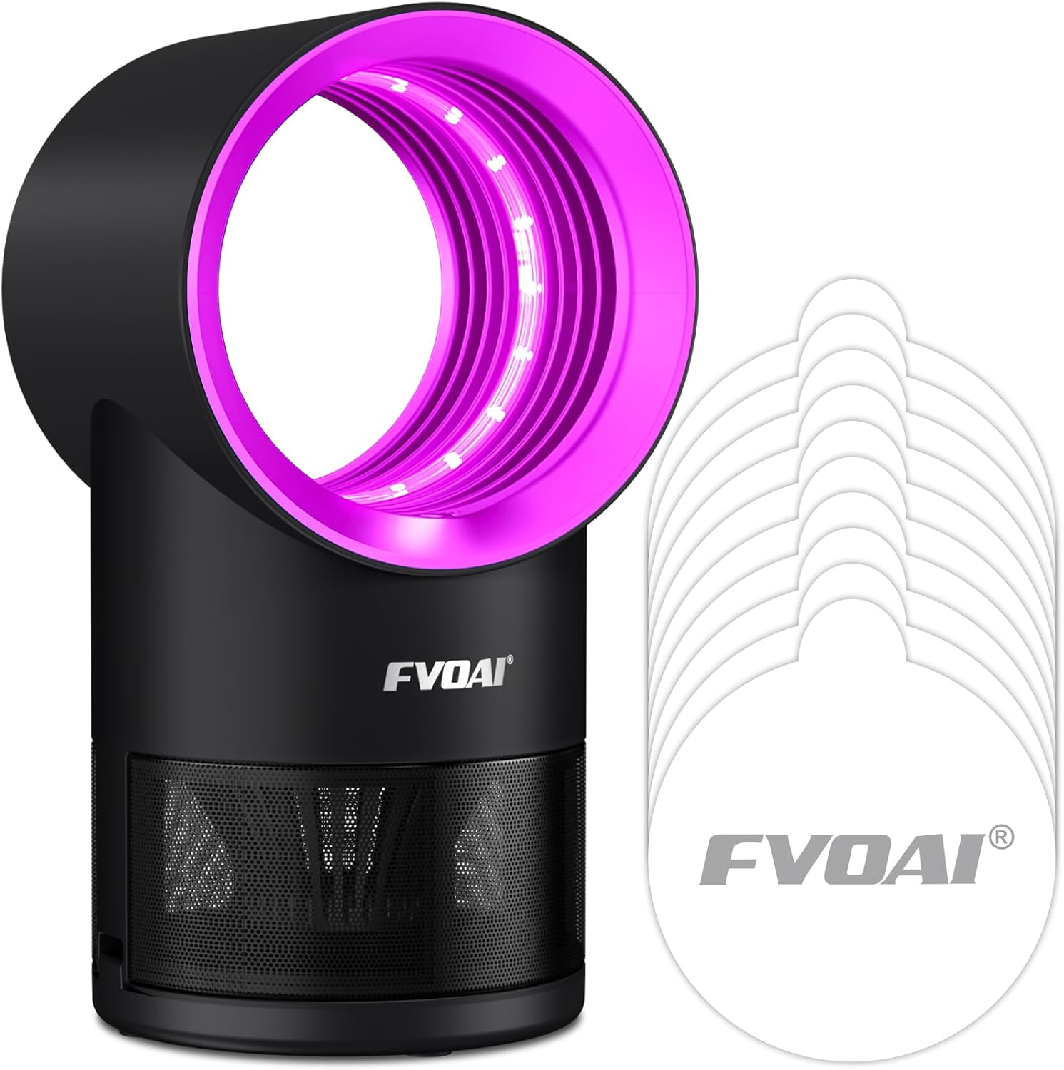 Fruit Fly Trap for Indoors, Fly Traps for Home Gnat Traps House Indoor, Indoor Insect Trap with Time Setting, 10 Sticky Glue Boards (Pink)-VerdiqueGarden