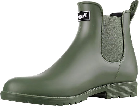 Asgard Women's Ankle Rain Boots Waterproof Chelsea Boots-VerdiqueGarden