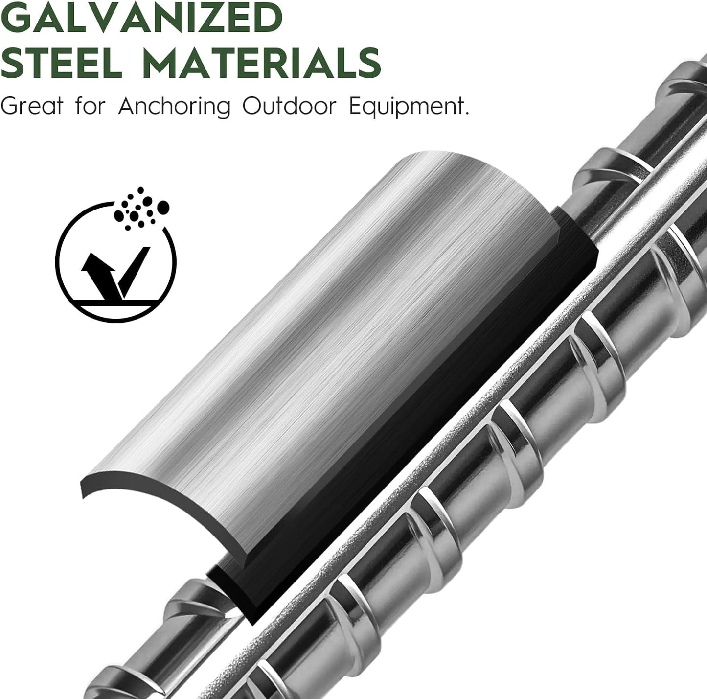 12 inches Ground Stakes Heavy Duty 28 Pieces Metal Fence Rebar Stake 5/16" Diameter J Hook Ground Spikes, Tent Stakes, Swing Set and Gazebo Anchors-VerdiqueGarden