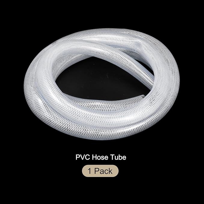 1" x 1 1/4" Braided Clear Plastic PVC Tubing 10ft High Pressure Flexible Reinforced Vinyl Tube, [for Garden Irrigation, Water Hose, Fish Tank, Water Transfer] - 25.4x31.8mm-VerdiqueGarden