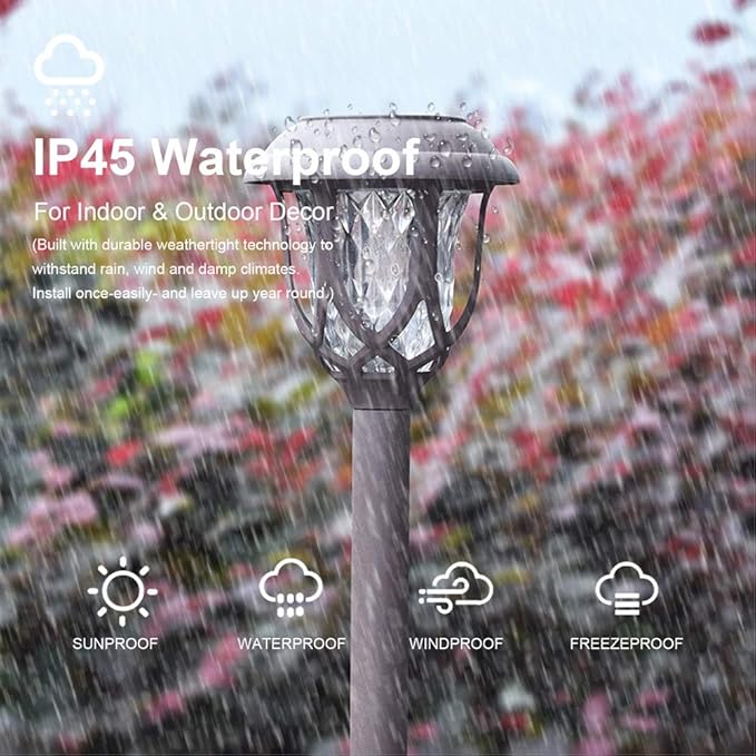 10 Pack Solar Lights Outdoor Decorative Garden Yard Lights for Pathway Walkway Sidewalk Driveway. (Brown, Warm White)-VerdiqueGarden