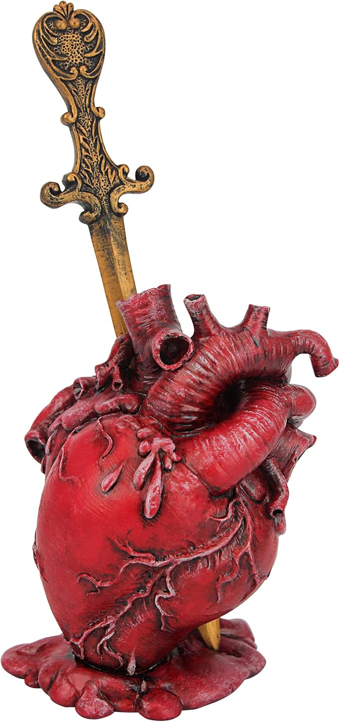 Design Toscano Edgar Allen Poe s Tell-Tale Heart Statue 5 Inch-VerdiqueGarden