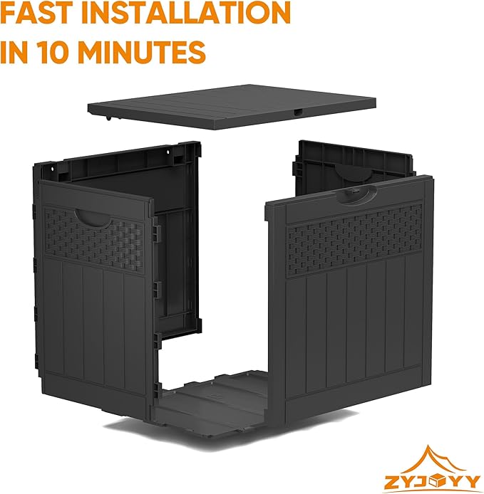 33 Gallon Resin Deck Box, Weatherproof Outdoor Storage Box for Patio, Garden, Pool, and Yard, Lockable Waterproof Bin for Tools, Cushions, and Accessories, Black-VerdiqueGarden