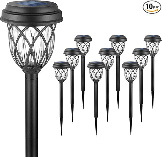 10 Pack Solar Lights Outdoor Garden Pathway Solar Powered Yard Lights for Walkway Sidewalk Driveway.-VerdiqueGarden