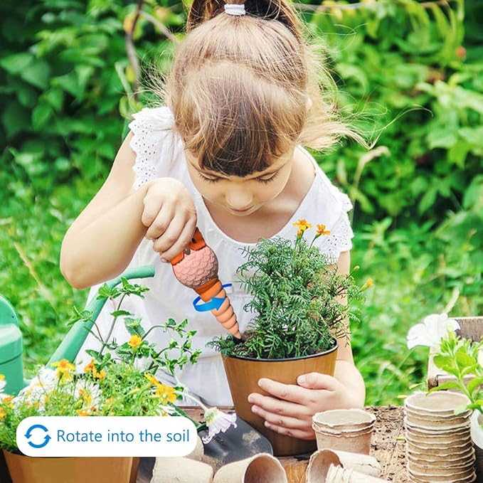 Hunthawk Plant Watering Stakes Owl, Self Watering Spikes Automatic Terracotta Spiral Devices with Irrigation Watering System for Outdoor Indoor Plants 6 Pcs-VerdiqueGarden