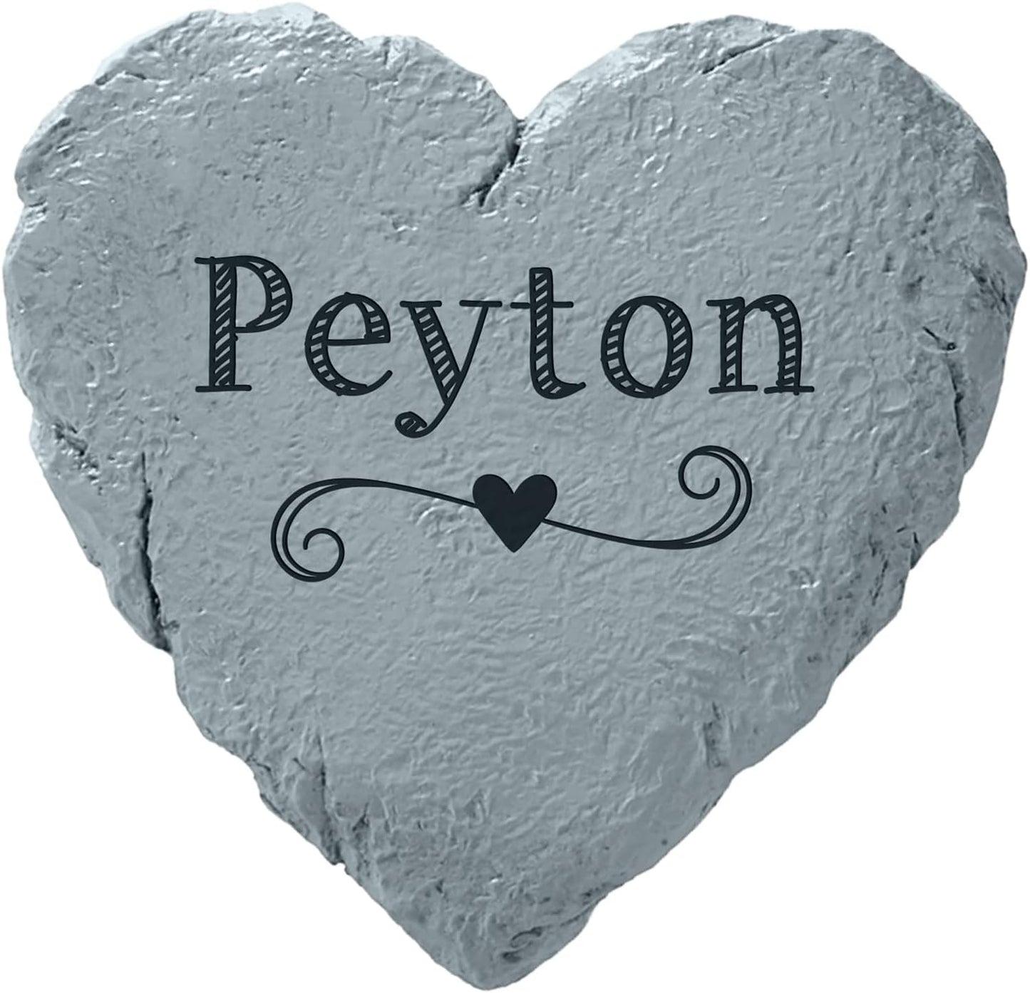 Let's Make Memories Personalized Garden Stone - Resin - Custom Garden Décor - Love Grows Here Round Stone with Heart Cutout - for Dad - for Father's Day-VerdiqueGarden