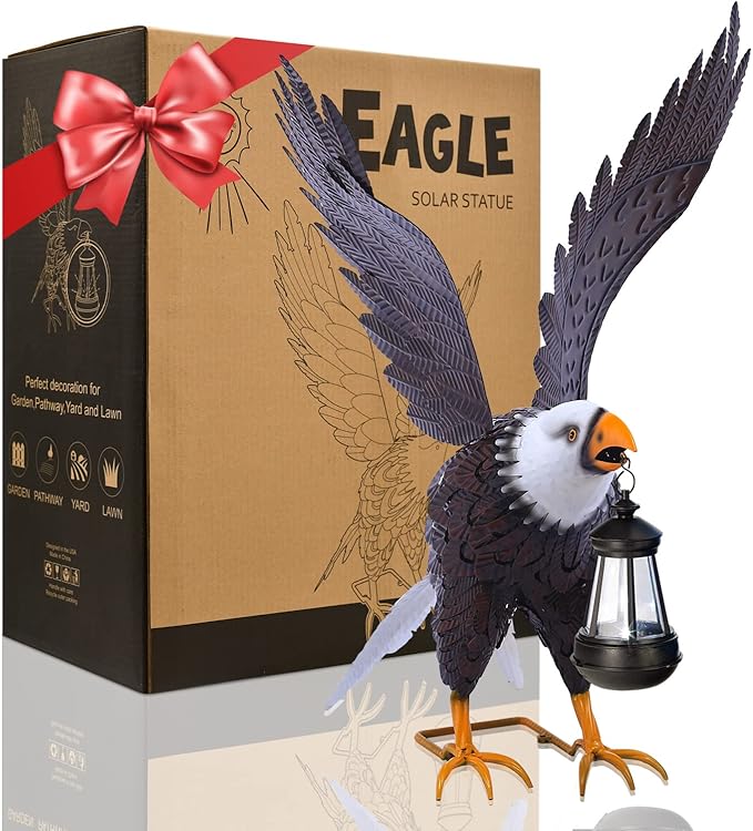 Nacome Metal Bald Eagle Large Outdoor Statues,Yard Decorations Outdoor Garden Sculptures & Statues，Garden Gifts-VerdiqueGarden