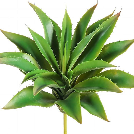 JUSTOYOU Large 12.5" Artificial Succulents Aloe Plants Real Touch Fake Flowers Unpotted for Home Wedding Festival Arrangement (1, Green)-VerdiqueGarden