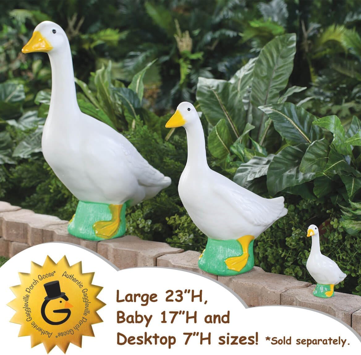 Fox Valley Traders Gaggleville Desktop Goose 7" H Statue-VerdiqueGarden