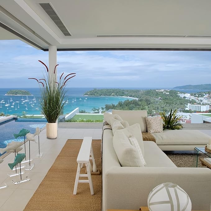 Artificial Plant 47in(1pack) Tall Artificial Grass Plant,Faux Plants Indoor Home Decorative Artificial Plants & Flowers in Pot Fake Plant, House Plant Indoor-VerdiqueGarden