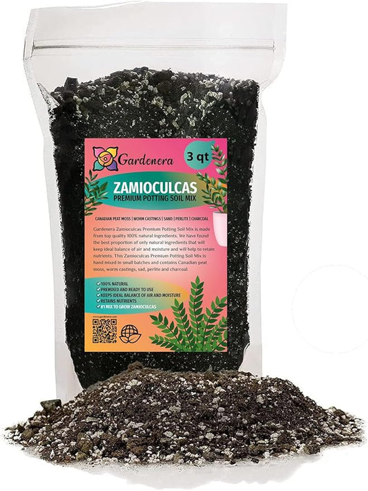 Zamioculcas Plant Potting Soil - Enhance Elegance and Health with Professional Grade Nutrient-Rich Mix - 3 Quart-VerdiqueGarden
