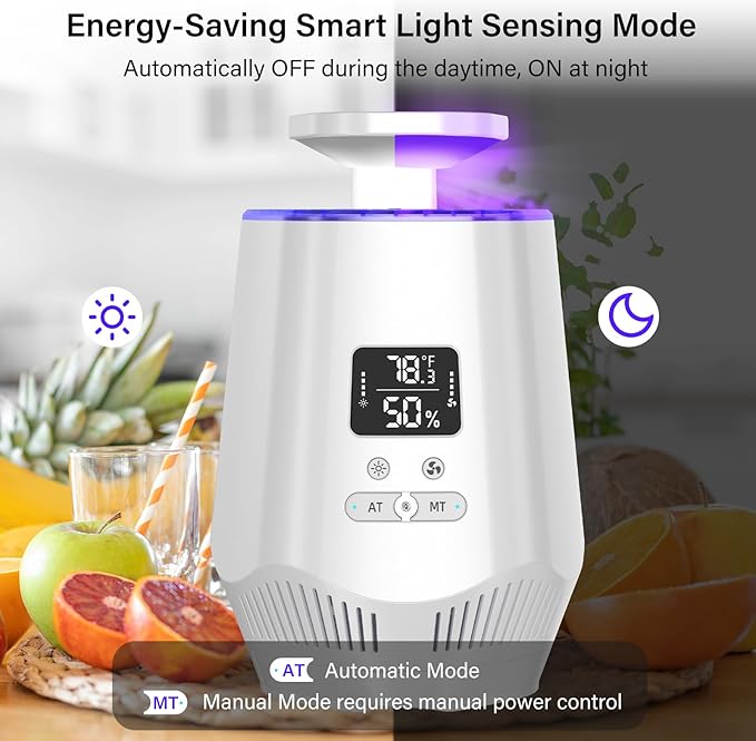 Fruit Fly Traps for Indoors, Fooxem Gnat Traps for House Indoor Fly Trap Indoor, Effective Fruit Fly Traps Bug Zapper Indoor Mosquito Trap for House Plant Pest Control with 10 Sticky Boards-VerdiqueGarden