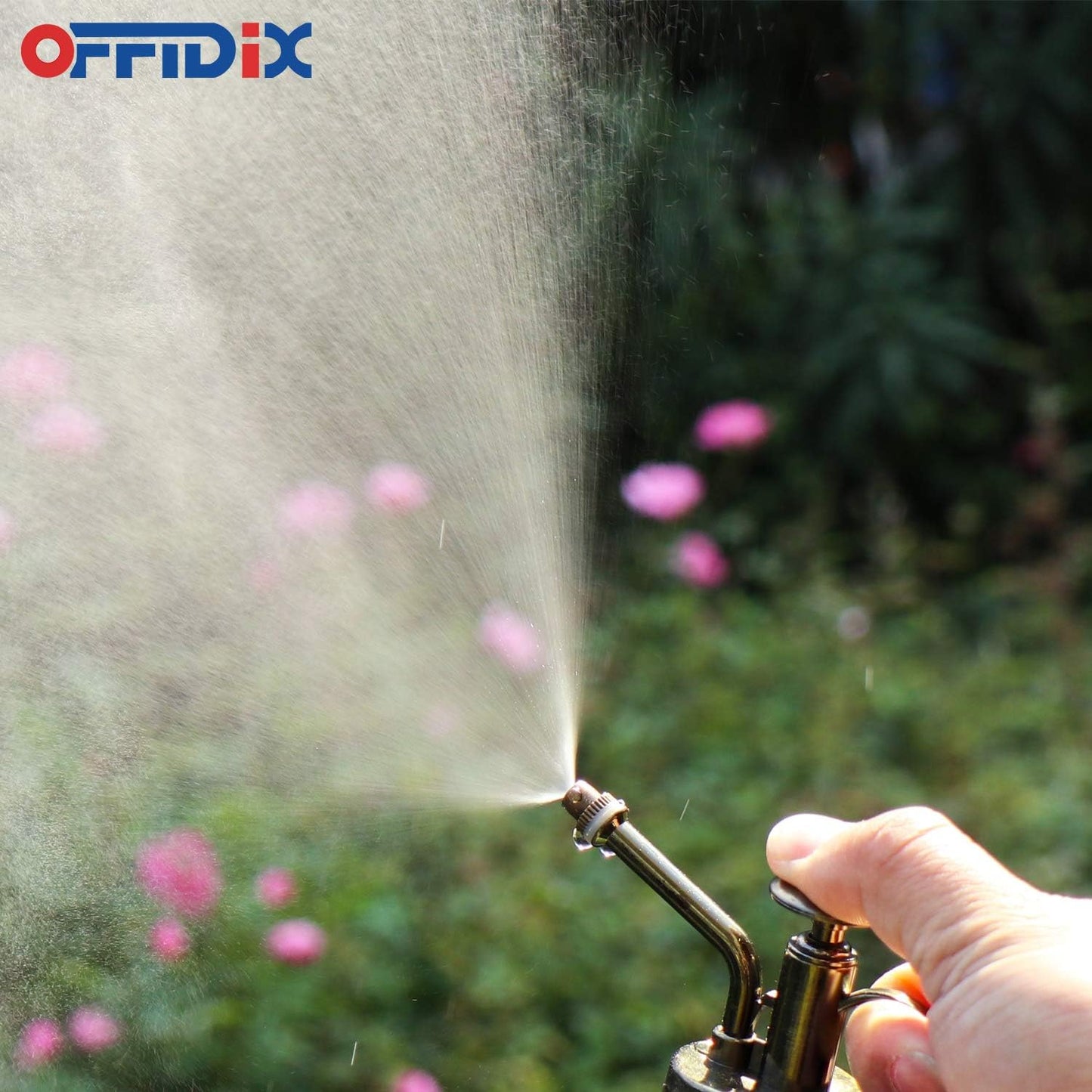 OFFIDIX Plant Mister,Glass Spray Bottle Small Watering Can Indoor 6.3" Tall Vintage Pumpkin Style Plastic Top Pump One Hand Mister Spray Bottle for Indoor Potted Plants (Olive Green)-VerdiqueGarden