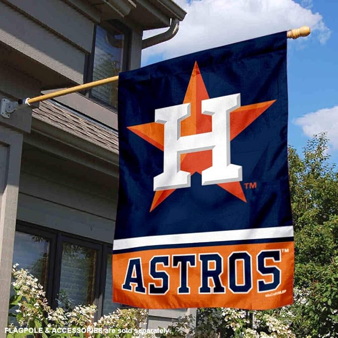 WinCraft Houston Astros Two Sided House Flag-VerdiqueGarden