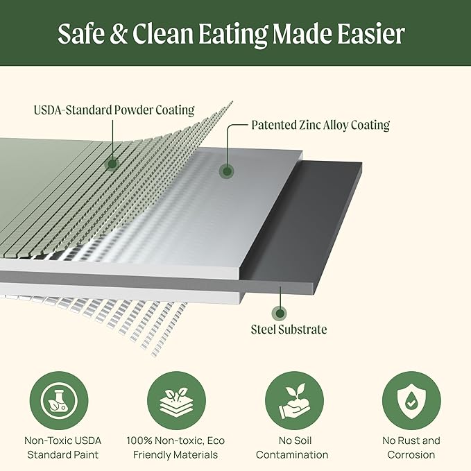 Vego garden 32" Extra Tall Raised Garden Bed Kits,4 in 1 Modular Raised Planter Box for Vegetables Flowers Fruits Oval Metal Raised Garden-Olive Green-VerdiqueGarden