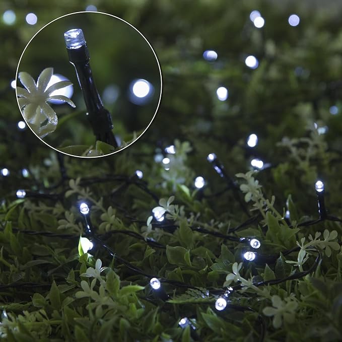 164Ft 500 LED White Christmas Lights, Waterproof 8 Twinkle with Memory Functions Christmas Tree Lights for Indoor Outdoor Christmas Tree Garden Decoration (164FT, White)-VerdiqueGarden