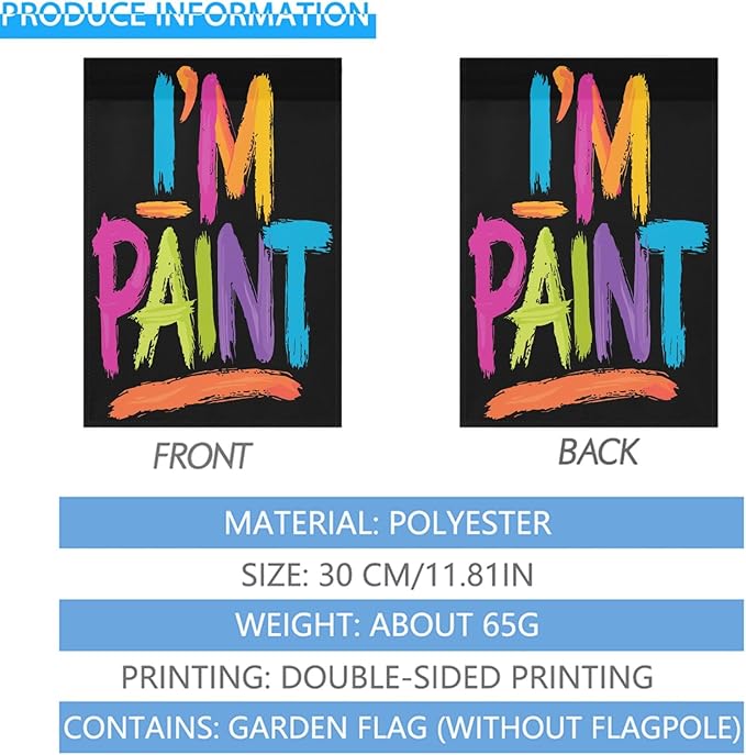 I Love to Fingers Paint Old Couple Seasonal Garden Flags 12x18 Double Sided Small Decorative Banner for All Season-VerdiqueGarden