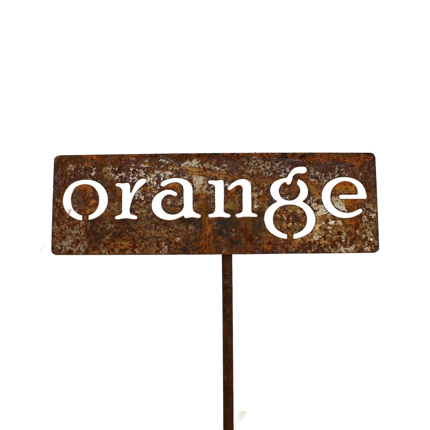 Classic Metal Garden Markers 19 Inches Tall (orange, Naturally Rusted)-VerdiqueGarden