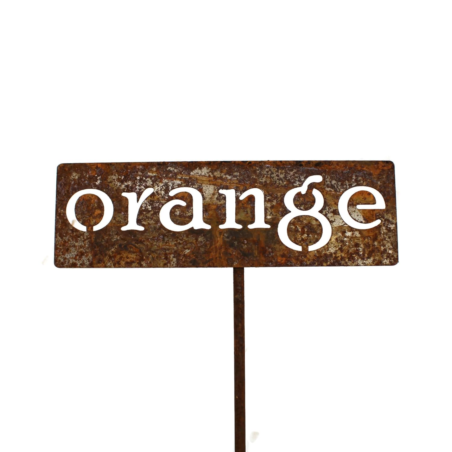 Classic Metal Garden Markers 19 Inches Tall (orange, Naturally Rusted)-VerdiqueGarden