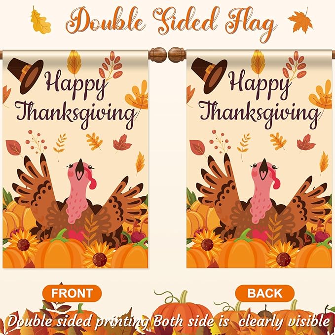 12 Pack 28 x 40 Inch Seasonal Spring Large Holiday Yard Flags Easter 4th of July Garden Lawn Double Sided Seasonal Flags Polyester Festive Set for Outdoor Decoration-VerdiqueGarden