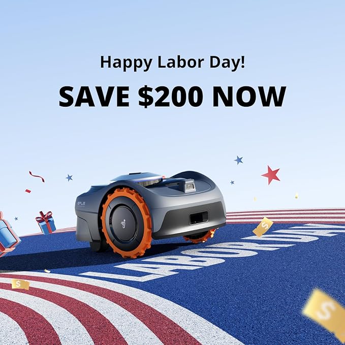 Segway Navimow i110N Robot Lawn Mower Perimeter Wire Free 1/4 Acre RTK+Vision Robotic Lawnmower, AI-Assisted Mapping, Virtual Boundary, APP Control, 58dB(A) Quiet, Multi-Zone Management-VerdiqueGarden