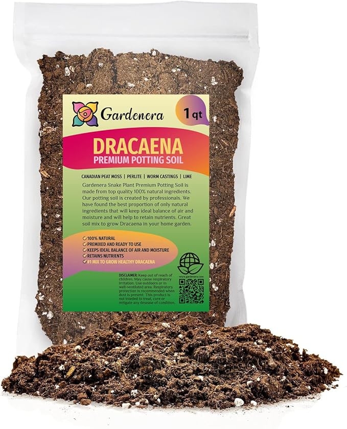 Premium Dracaena Potting Soil Mix - (1 Quart Bag)-VerdiqueGarden