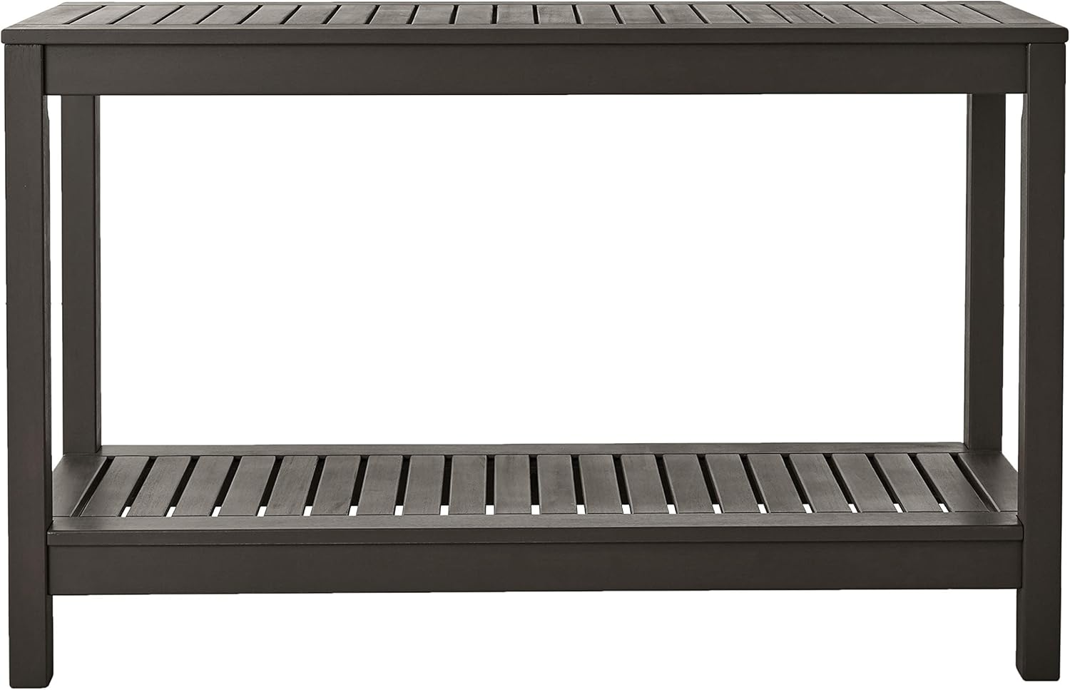 Cambridge Casual Solid Wood Alfresco Outdoor Console Table – Dark Brown Finish – Durable and Stylish Accent Plant Table for Patio, Deck, Porch, Garden, and Outdoor Spaces-VerdiqueGarden