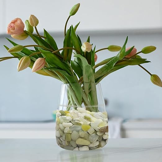 10LB Succulent Jade Pebbles for Landscaping, 3/8 Inch Natural Decorative Polished Stones, River Rocks for Landscaping, Vase, Flowerpot Decoration, Indoor Decoration and Garden Decoration-VerdiqueGarden