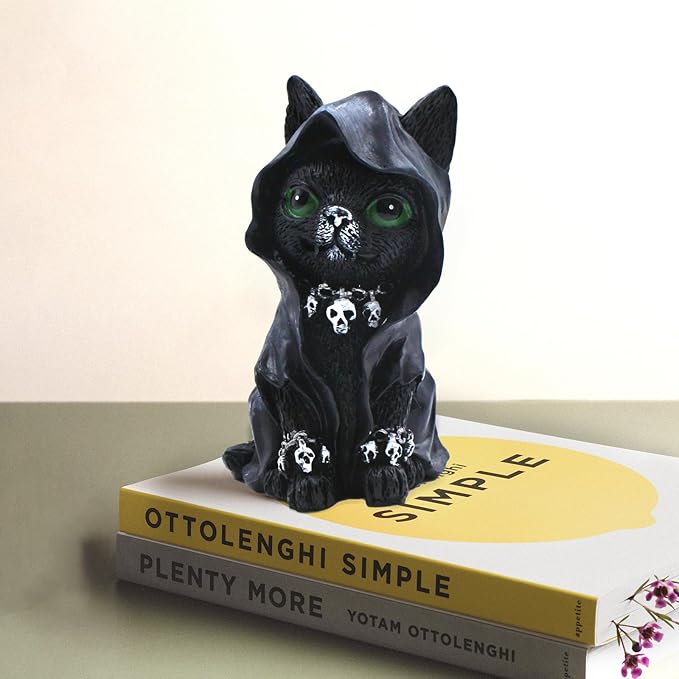 4PCS Set Cats Garden Decor Cat Gnome Statues for Outdoor Halloween Cat Figurine Cat Lover Idea Cute Cat homedecor Waterproof Figurines Lawn Ornaments-VerdiqueGarden