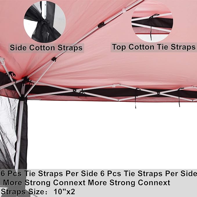 10x10 Mosquito Net with Zipper for Patio Camping Gazebo and Canopy Tent, Outdoor Gazebo Replacement Mosquito Netting Tent Screen Wall, Ultra Fine Mesh(Only Net No Frame)-VerdiqueGarden