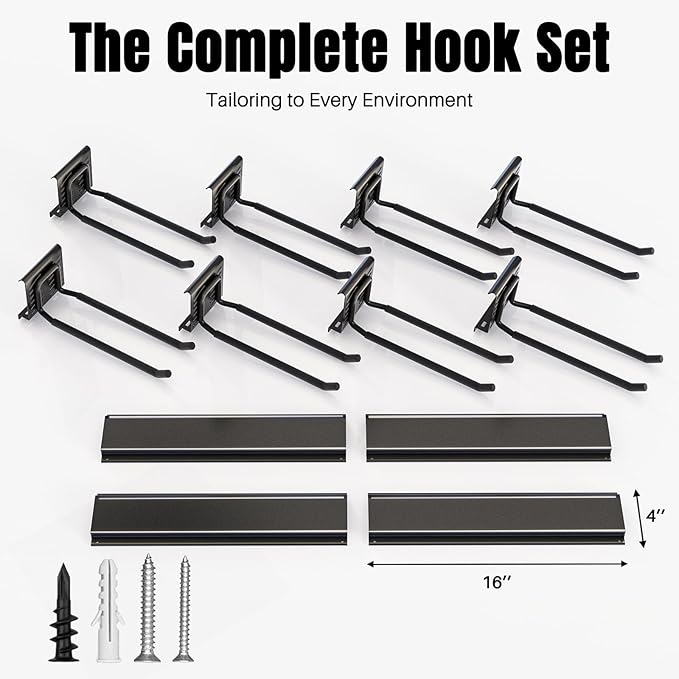 Garage Garden Tool Organizer Wall Mount, Heavy Duty Garage Tool Storage Rack 64 Inches, Max Load 440lb - Shovel, Rake, Folding Chair, Weed Eater Storage-VerdiqueGarden