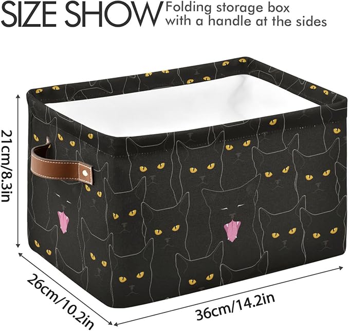 Cat Rectangular Storage Basket Organizer Bin Shelf Baskets For Clothes Gifts For Home Office Dorm-VerdiqueGarden