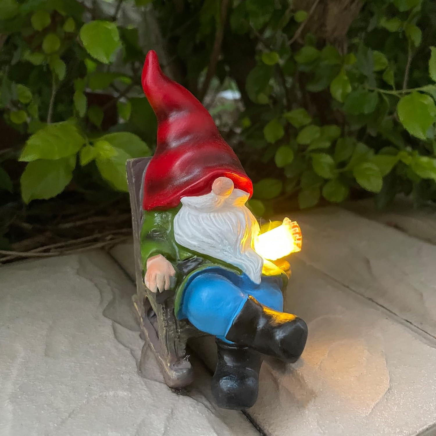 Solar Gnomes Decor Outside Mini Gnome Figurines Outdoor Solar Porch Patio Garden Miniatures Gnomes Decor Gift for Women Grandma Mother's Day Birthday-VerdiqueGarden